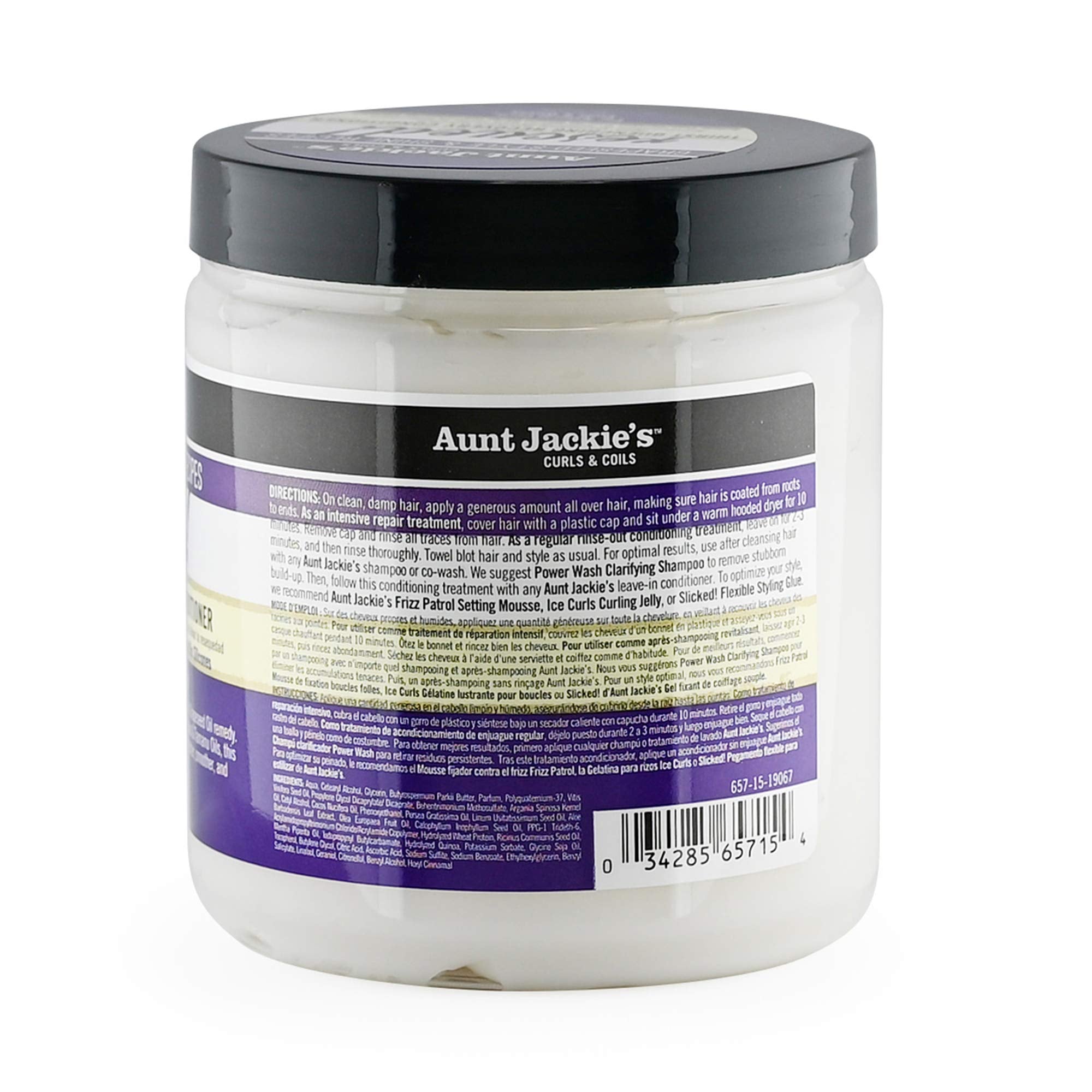 Aunt Jackie's open jar displaying creamy texture for deep hydration benefits