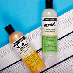 Aunt Jackie's styled wash-and-go on model showing curl definition
