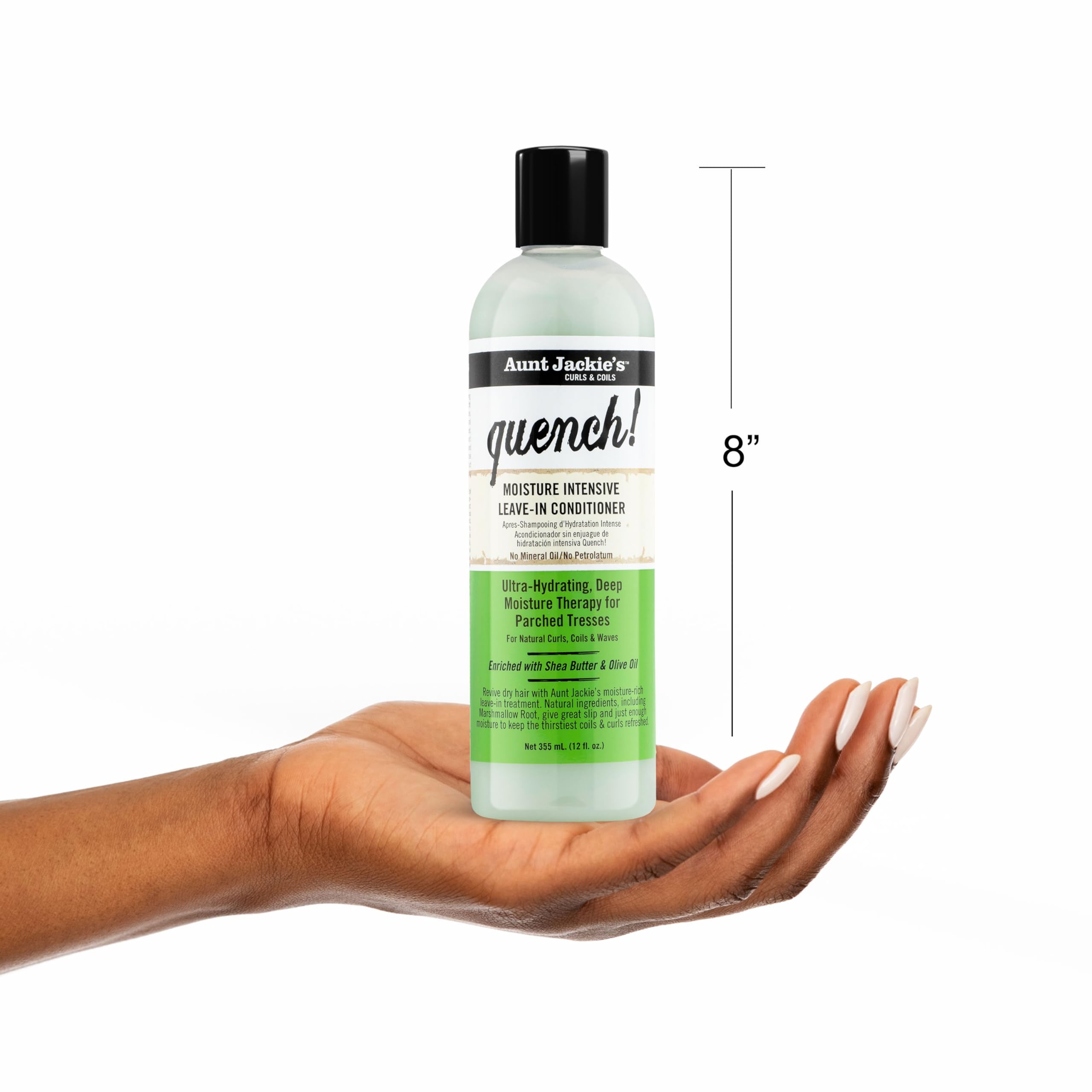 Aunt Jackie's wash-and-go curls styled after leave-in for defined softness