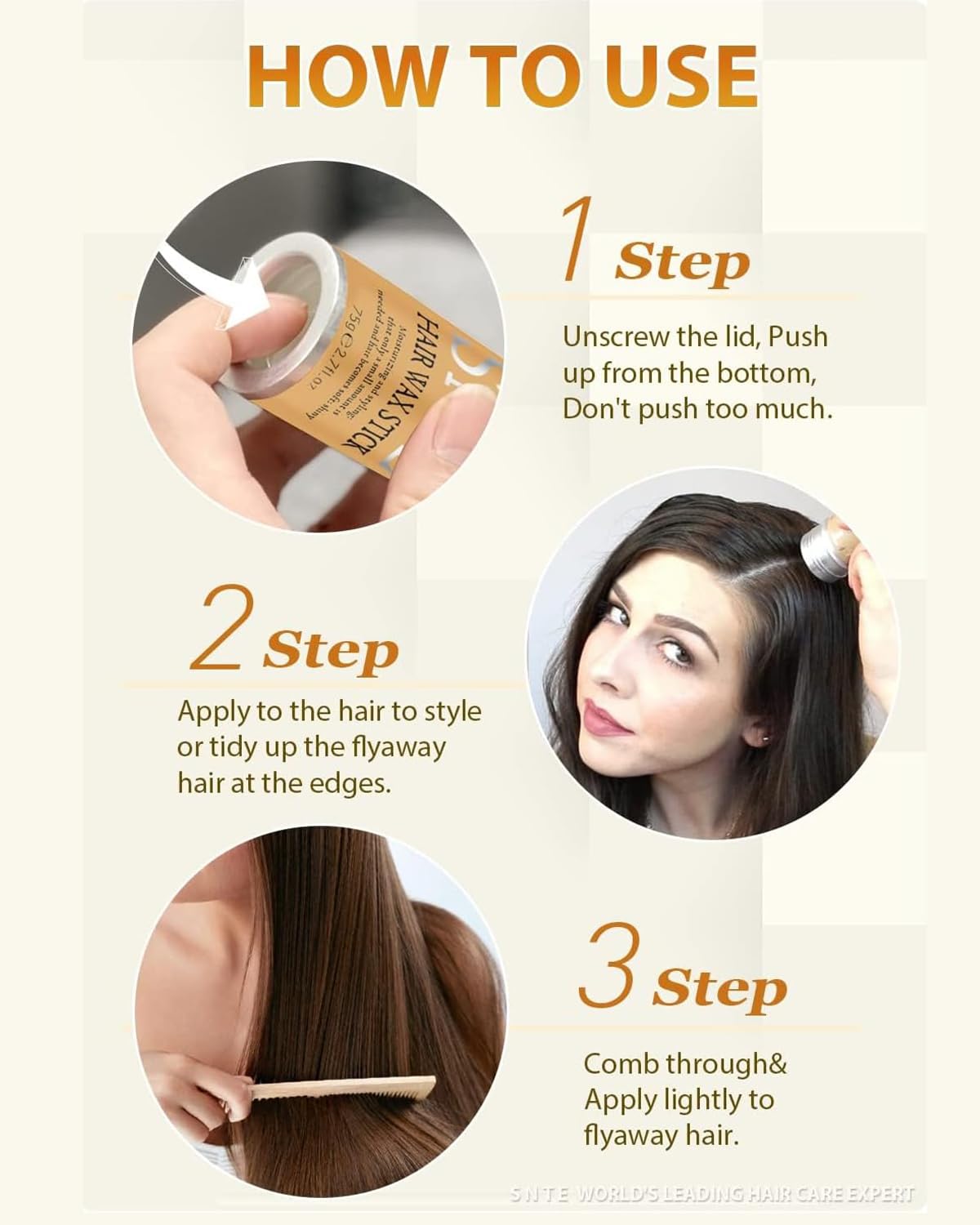 AUOOR pins securing a sleek ponytail for long-lasting control