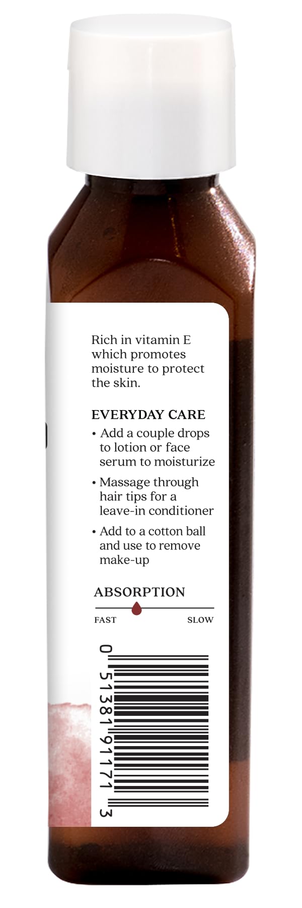 aura cacia grapeseed bottle label detail showing ingredient and purity, trust-building benefit