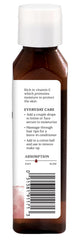aura cacia grapeseed bottle label detail showing ingredient and purity, trust-building benefit