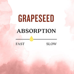 aura cacia grapeseed oil in hands applying to skin, quick-absorbing hydration benefit
