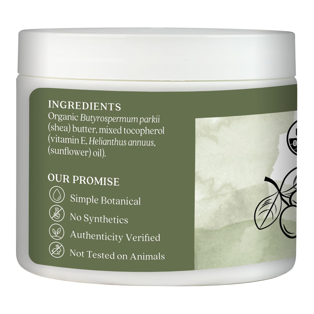 Aura Cacia shea butter texture close-up highlighting creamy consistency for deep moisture