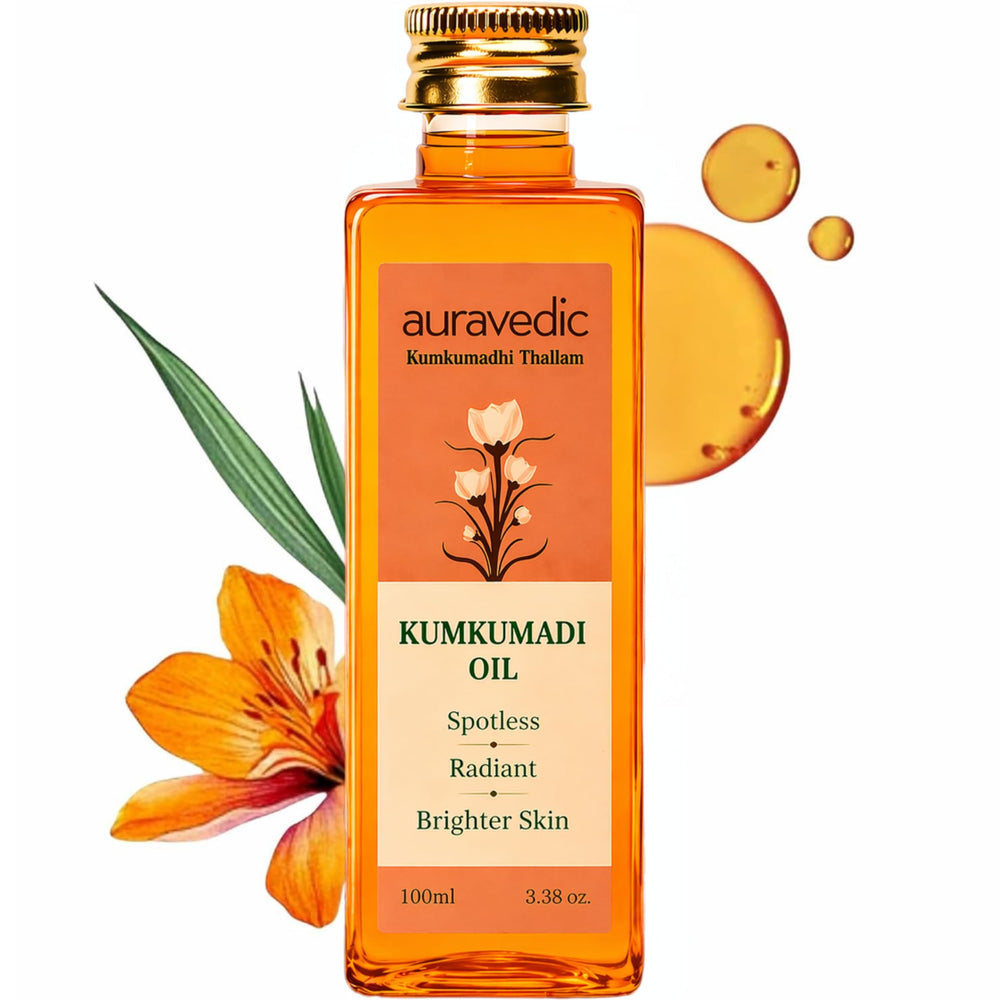 Auravedic front bottle showing packaging and clear brand benefit of radiance