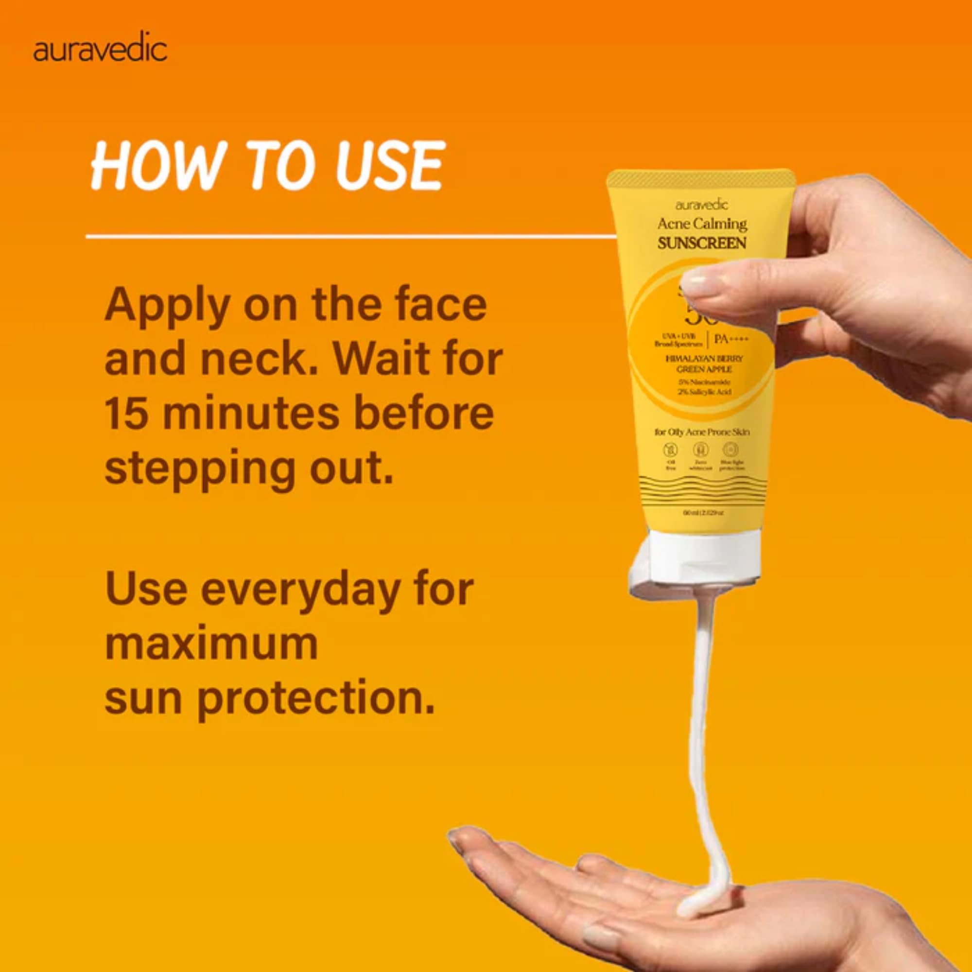 Auravedic flatlay with botanical extracts indicating calming complex