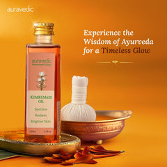 Auravedic label closeup highlighting ingredient list and Ayurvedic formulation benefit