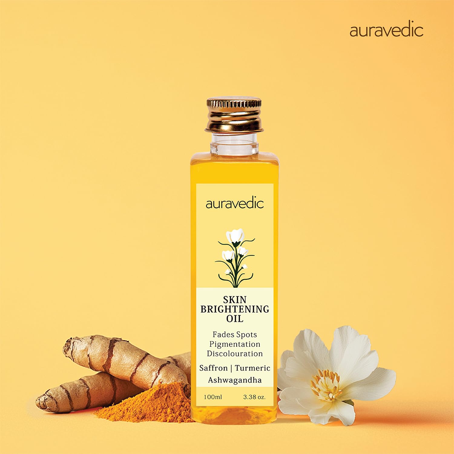 Auravedic close-up of oil drop texture highlighting lightweight absorption benefits