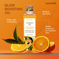 Auravedic oil drop on skin showing lightweight texture and quick absorption benefit