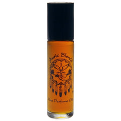 Old Glory Auric Blends patchouli roll‑on front view showing compact bottle and label