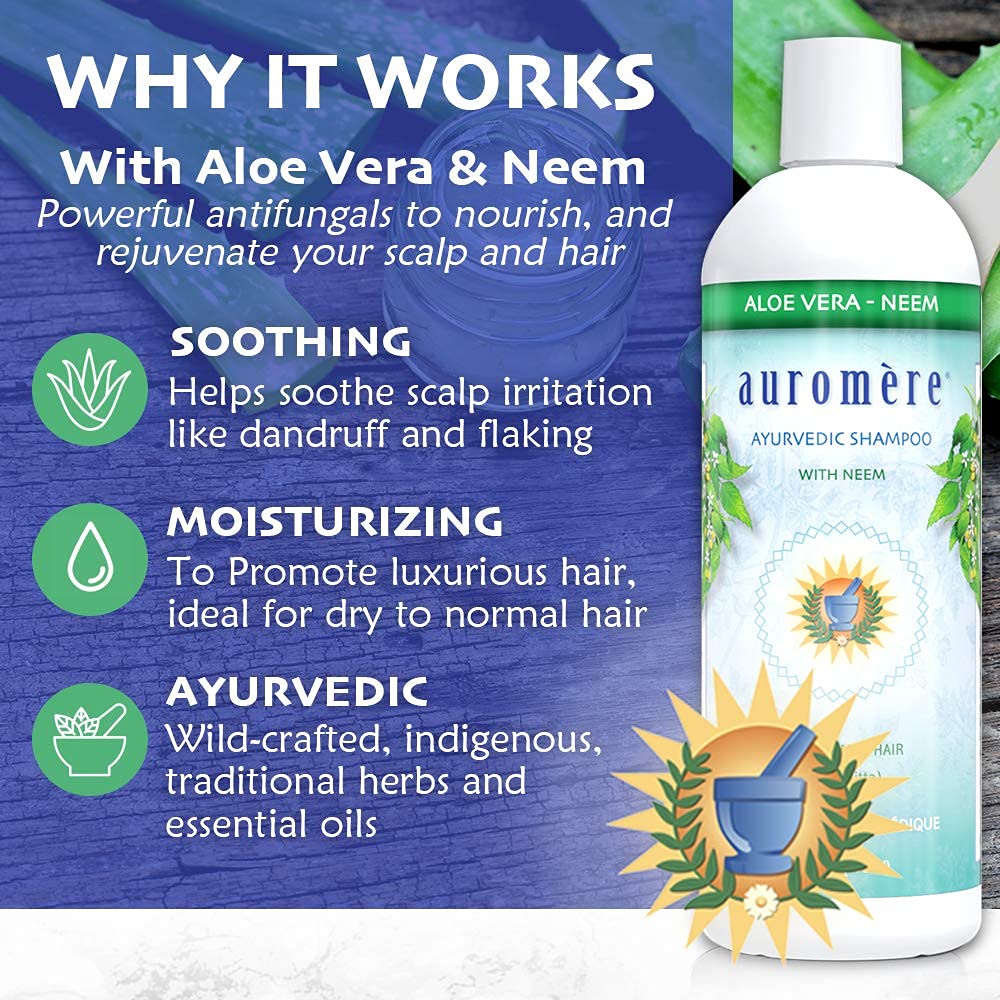 Auromere being applied to wet hair showing easy spread and cleanse