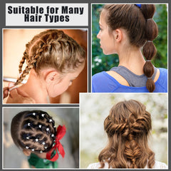 auroray bands in use on a ponytail demonstrating discreet hold