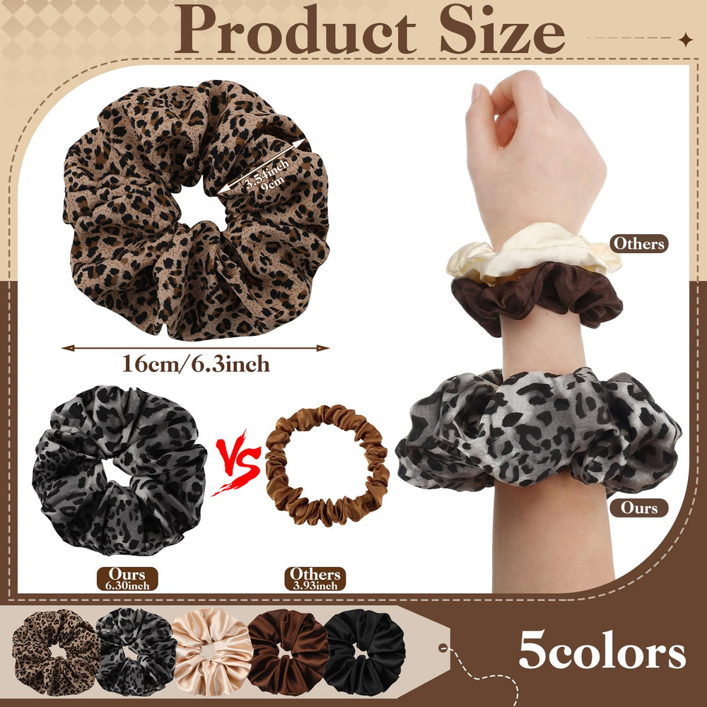 auroray close-up satin texture of leopard pattern reduces friction and protects hair
