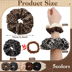auroray close-up satin texture of leopard pattern reduces friction and protects hair