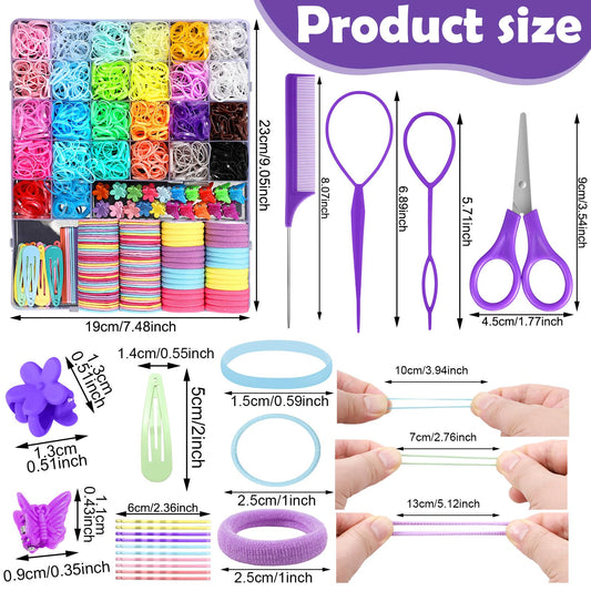 auroray colorful elastic bands close-up showing variety and durable grip