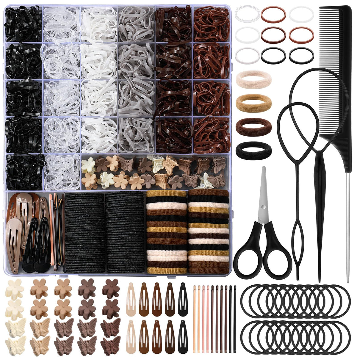 auroray front packaging showing full brown accessories set and organizer benefit easy storage