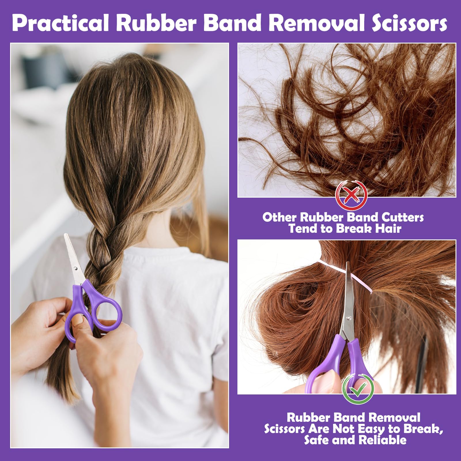 auroray elastic tie used to secure a child’s ponytail demonstrating quick styling