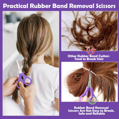 auroray elastic tie used to secure a child’s ponytail demonstrating quick styling