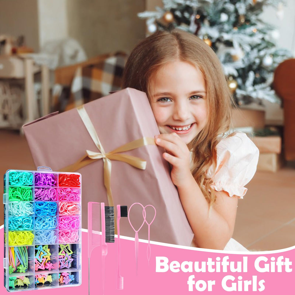 auroray child wearing butterfly and star clips for a polished look