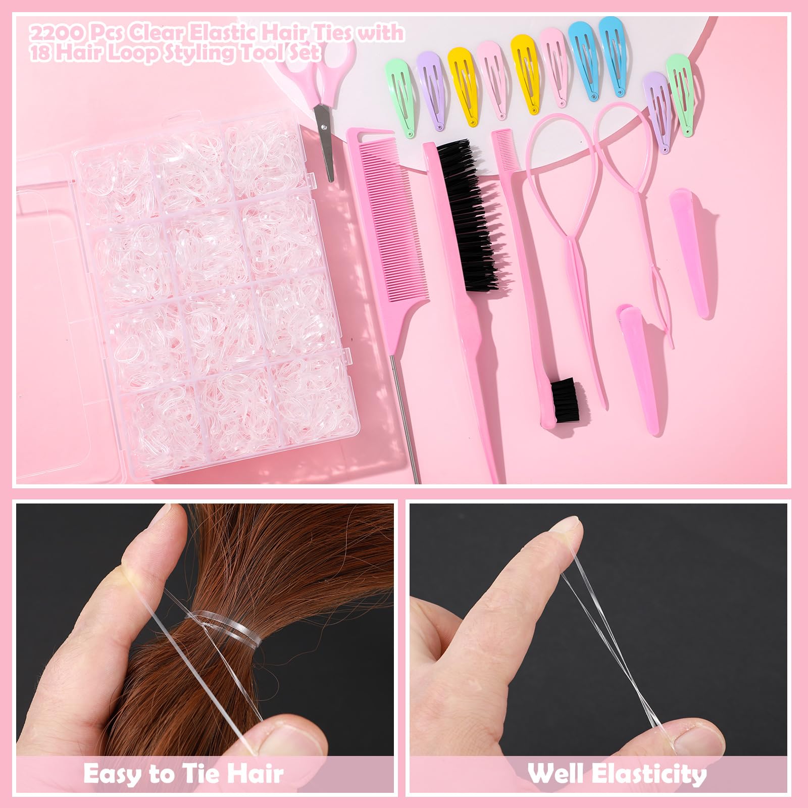 auroray loop tool and cutter displayed to show easy safe removal and styling benefit