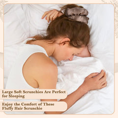 auroray scrunchie securing thick ponytail demonstrating strong hold without slipping