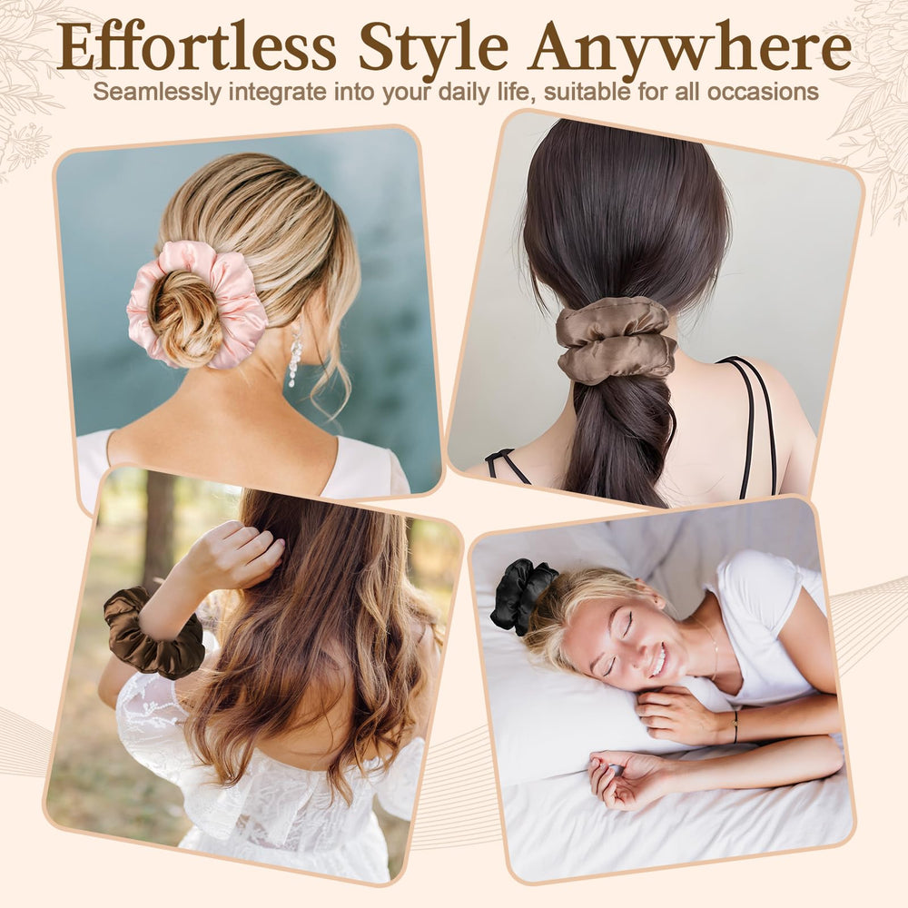 auroray scrunchie used for overnight wrap showing heatless curl styling benefit