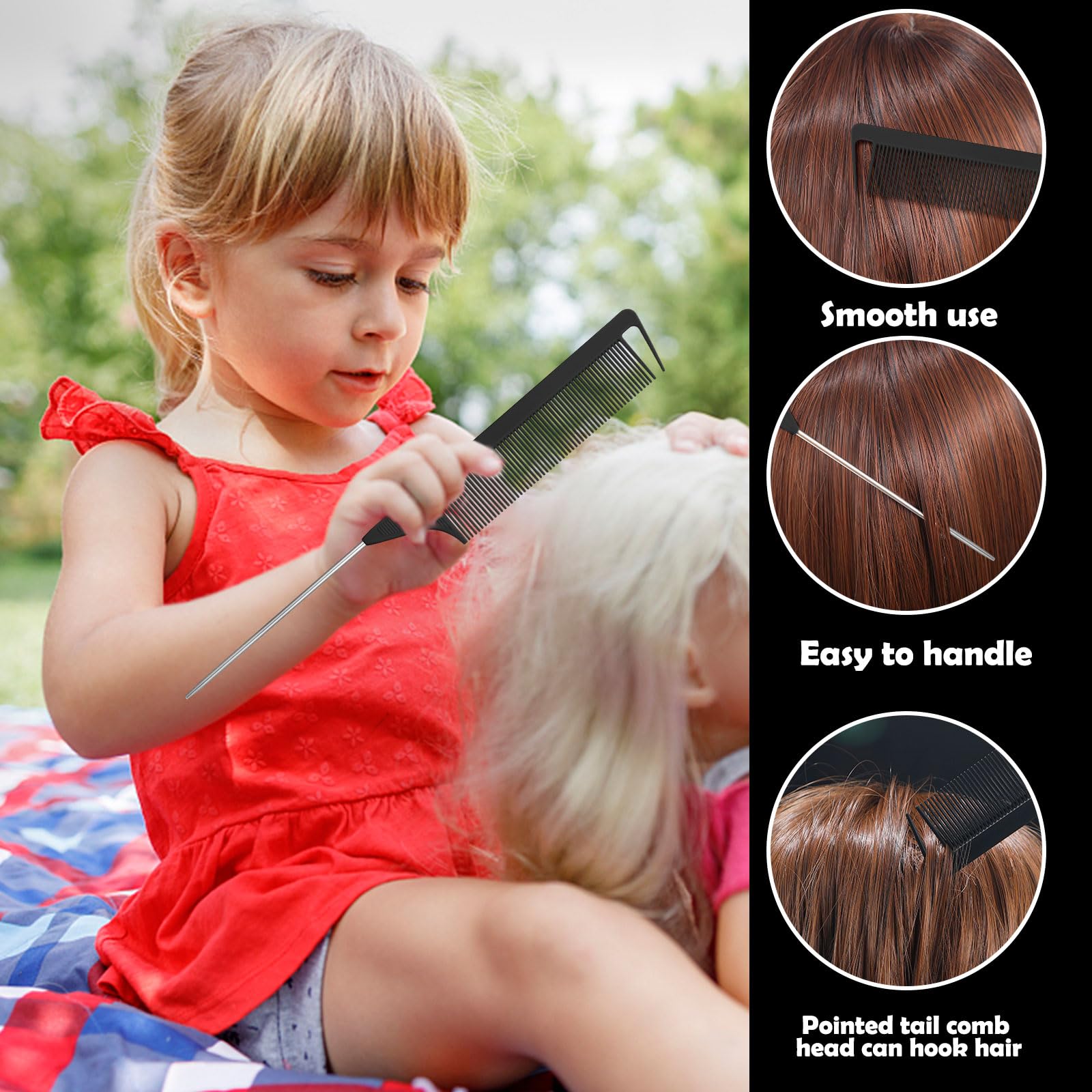 auroray black snap hair clips and accessories ready for sectioning