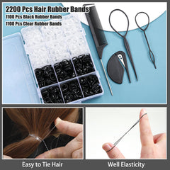auroray hair-loop tools, cutter and comb laid out for quick styling
