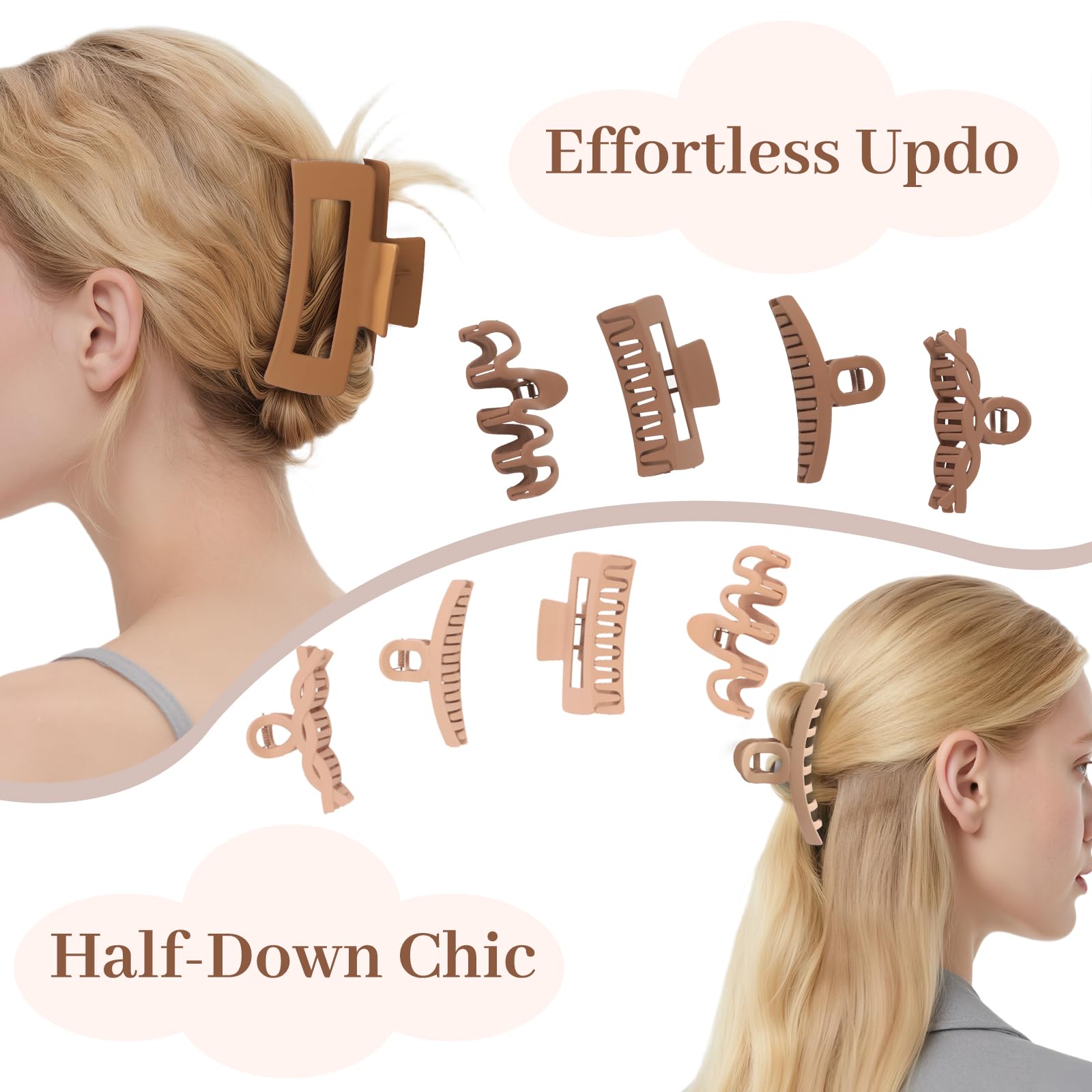 AuroTrends clip securing a bun for long-lasting, comfortable all-day wear