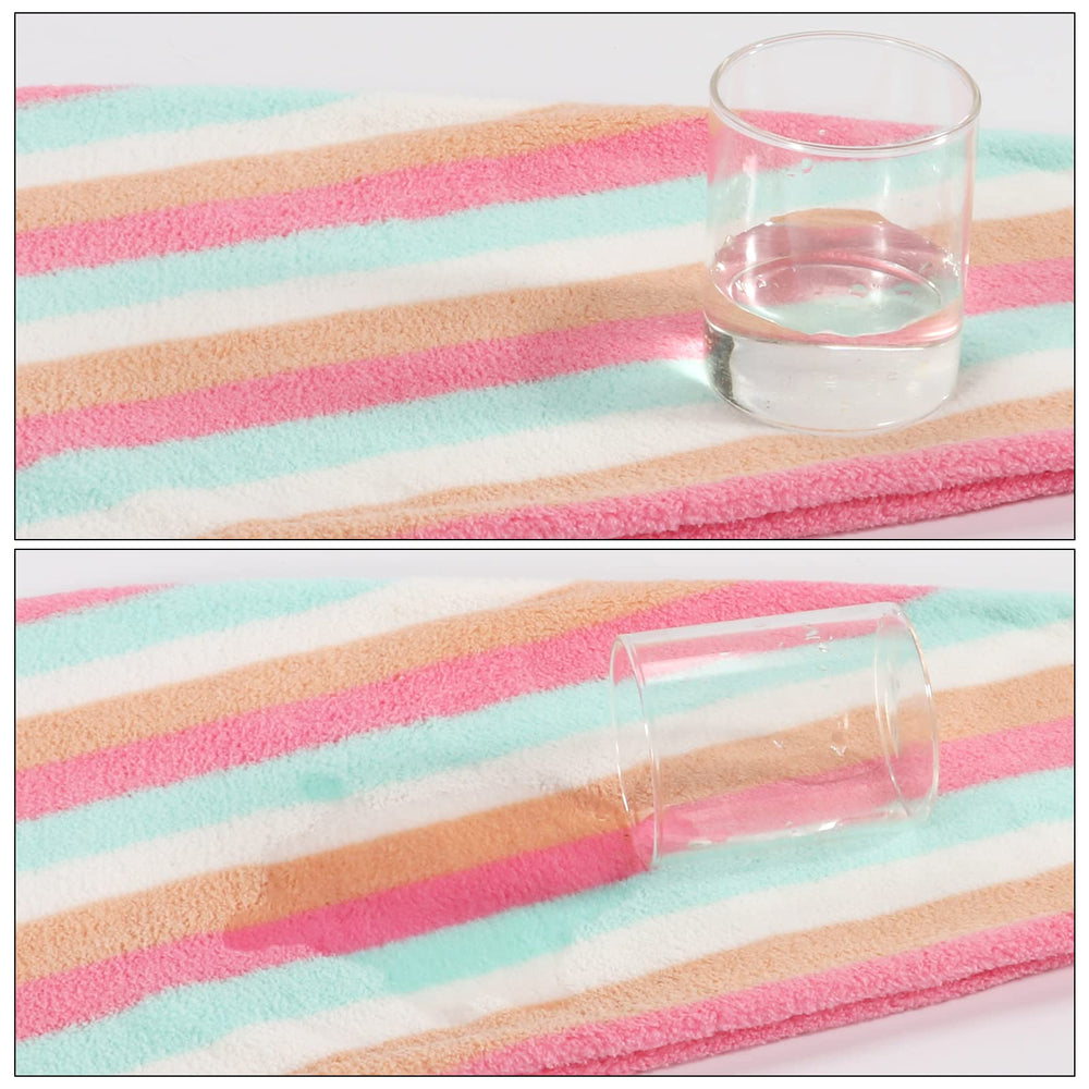 AuroTrends towel beside ruler showing 10x25.6 inch size for scale