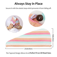 AuroTrends towel wrap in use on woman multitasking hands-free while drying