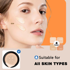 Aurovida application stamping on hand demonstrating buildable coverage and blending