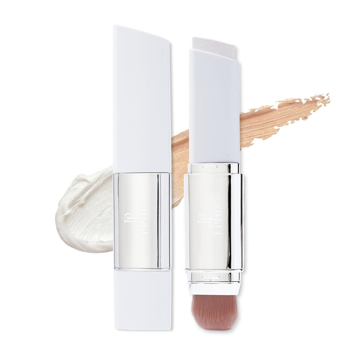 Aurovida front packaging showing dual-ended foundation stick, convenient travel-ready