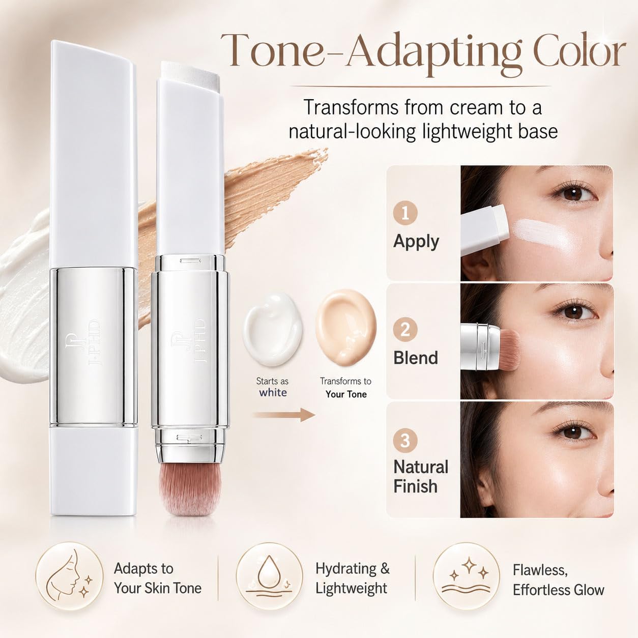 Aurovida foundation stick inside a handbag for quick touch-ups