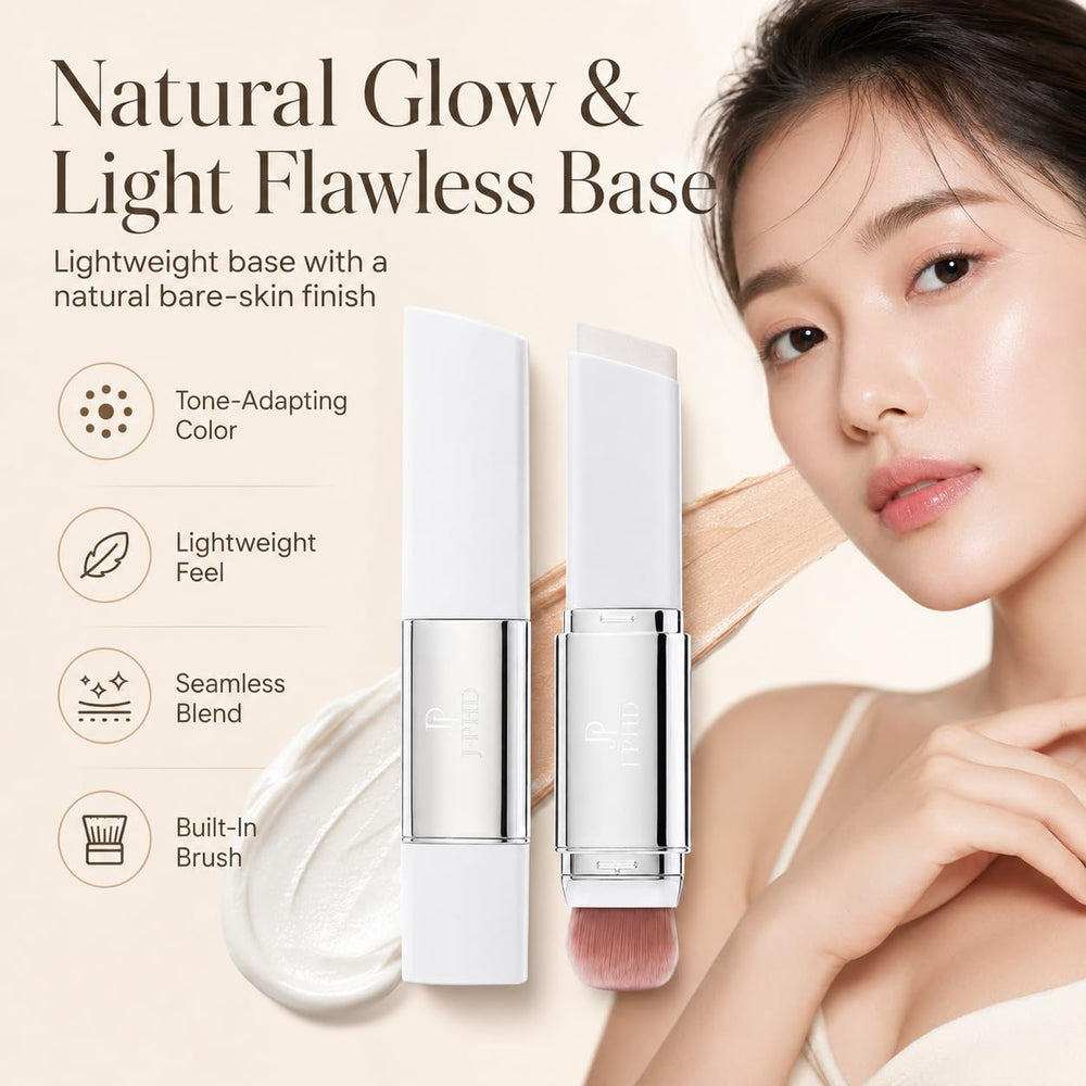 Aurovida creamy stick texture close-up, smooth blendable formula visible