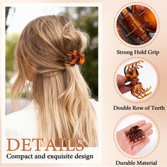Auseibeely mini clip in half-up hairstyle demonstrating subtle hold