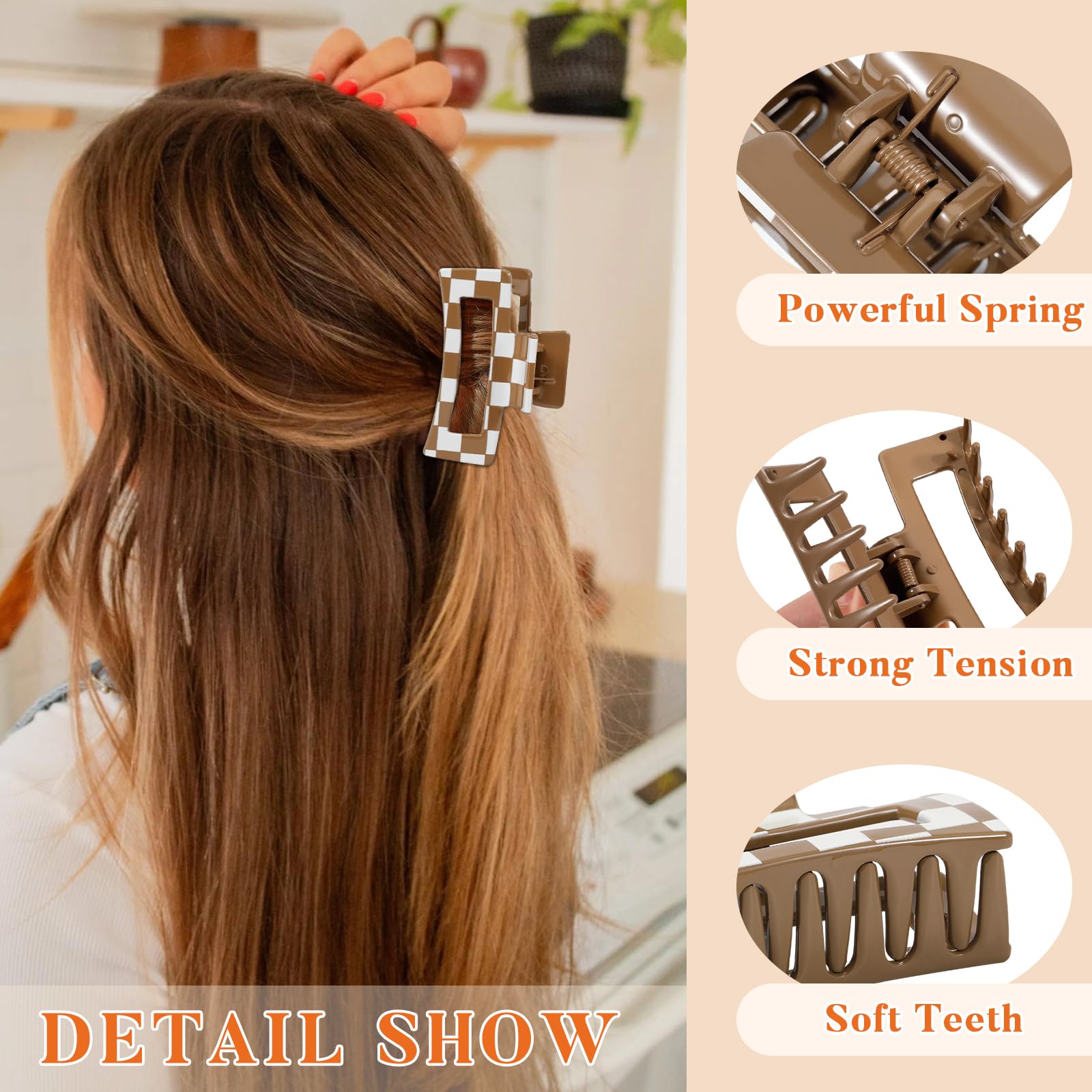 Auseibeely clip in a half-up hairstyle demonstrating comfortable all-day wear