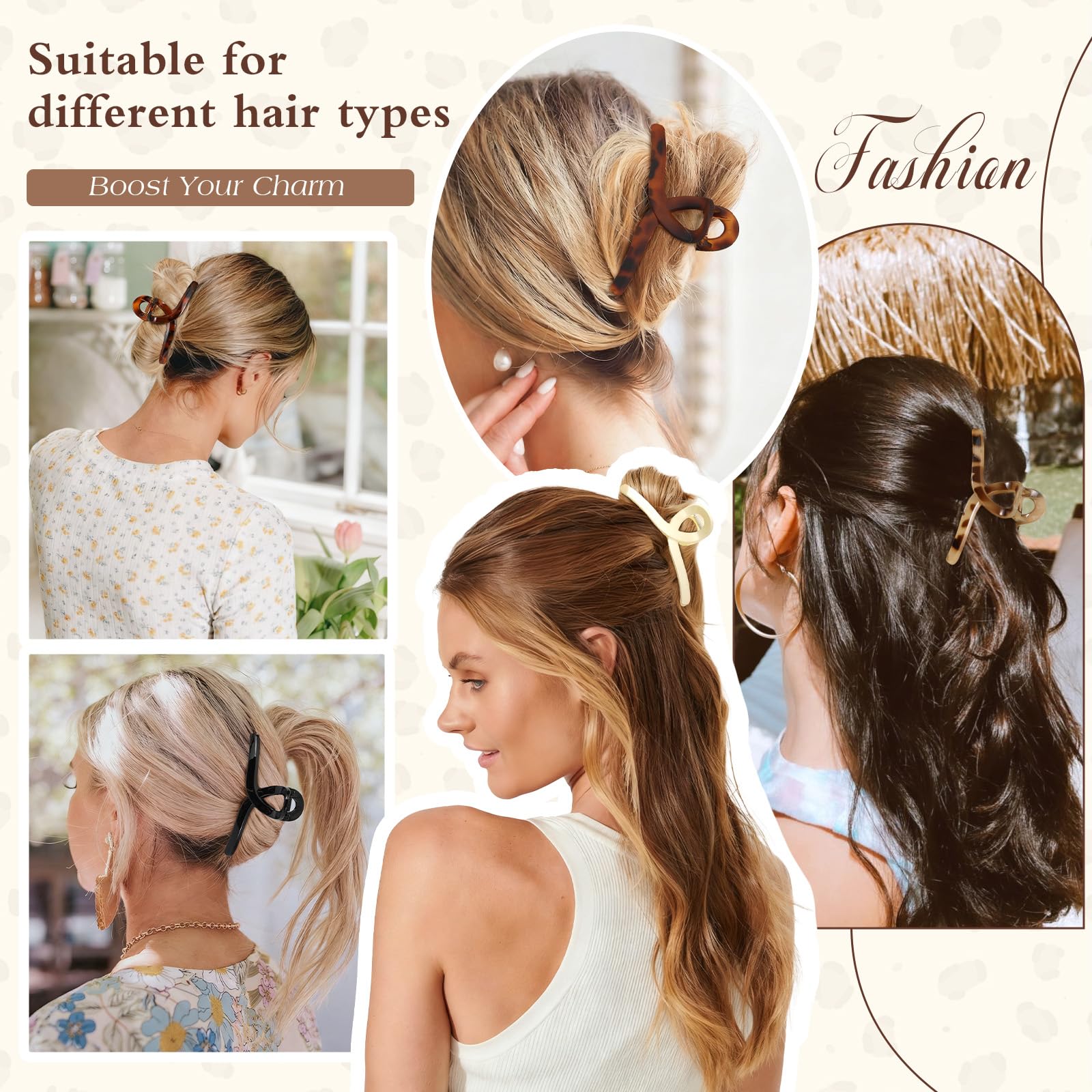 Auseibeely clips styled in a half-up hairdo demonstrating gentle hold