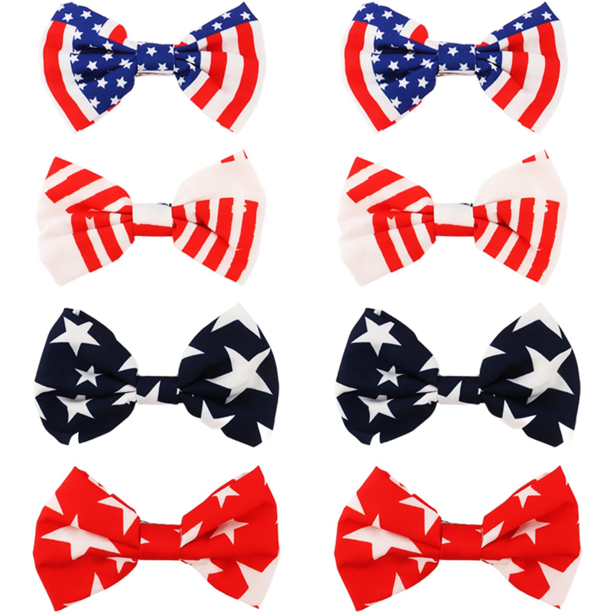 Aushamtai front packaging showing all eight patriotic bows for quick selection