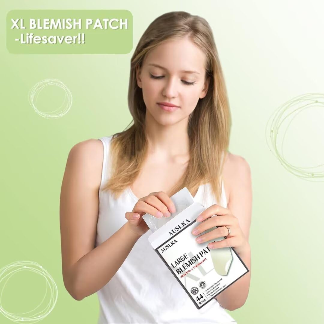 AUSLKA patch held in hand for size comparison and easy application benefit