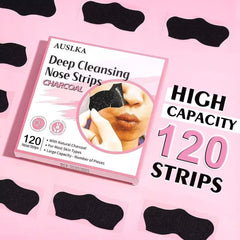 AUSLKA strip applied on nose demonstrating easy at-home use