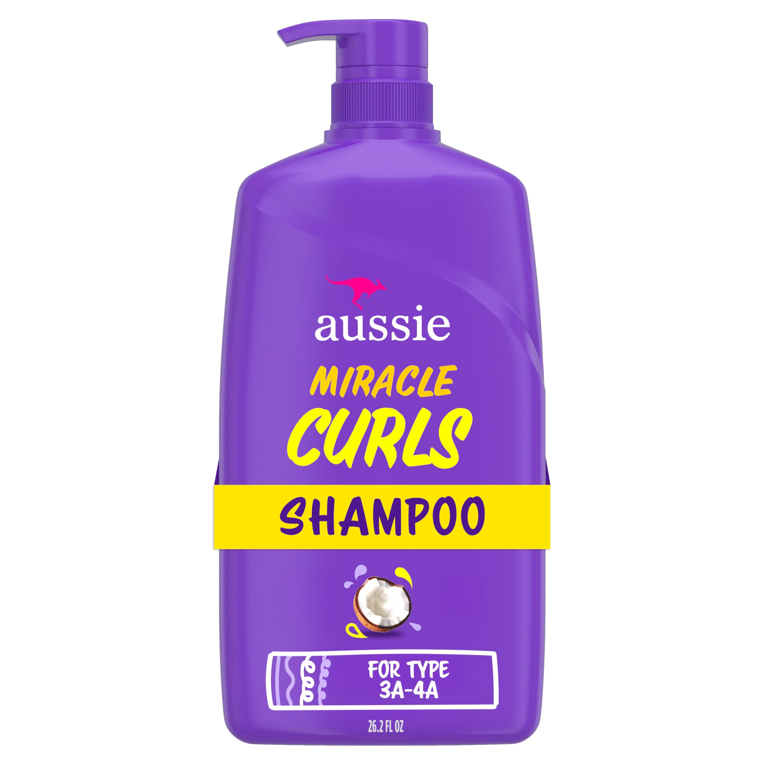 Aussie bottle front label showing curl-focused formula and benefits