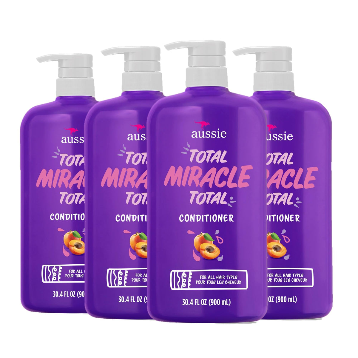 Aussie bottle front packaging showing product and benefits for everyday use