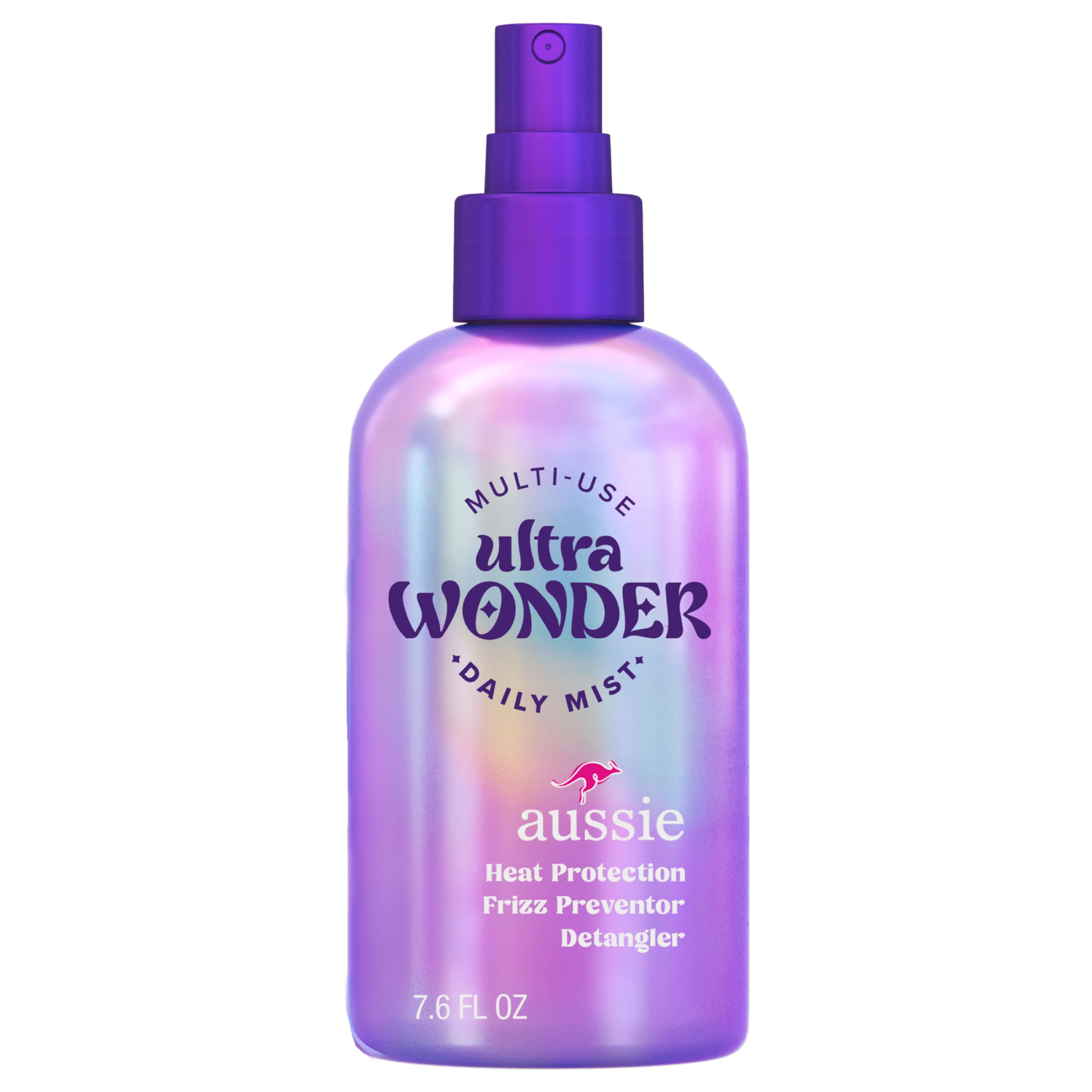 Aussie Ultra Wonder front packaging showing bottle and label with benefits