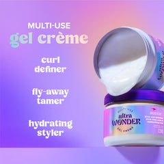 Aussie Ultra Wonder Gel Crème texture swatch highlighting creamy gel consistency for easy styling