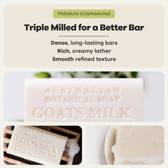 Australian Botanical Soap lather in hand demonstrating rich foam and easy rinse benefit