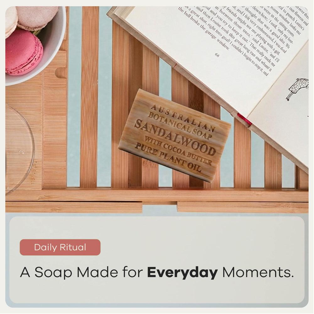 Australian Botanical Soap used for handwashing illustrating effective cleansing and soft skin feel