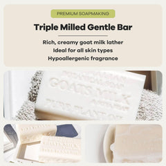 Australian Botanical Soap goat milk ingredient bottle highlighting gentle hydration