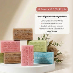 Australian Botanical Soap sandalwood bar close-up highlighting creamy texture