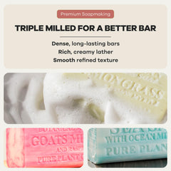 Australian Botanical Soap sea salt bar texture demonstrating mineral feel